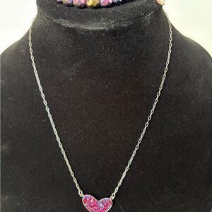 Sabika Astral Heart Necklace & Stretch Bracelet